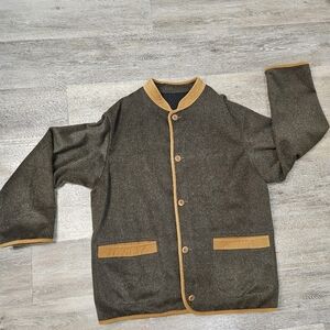 Vintage Waterville Italian made button-down wool jacket large